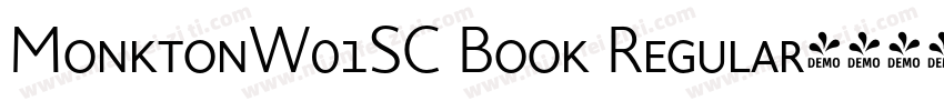 MonktonW01SC Book Regular字体转换